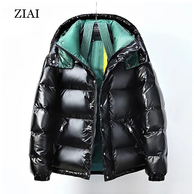 fashion winter warm bright silver padded jacket