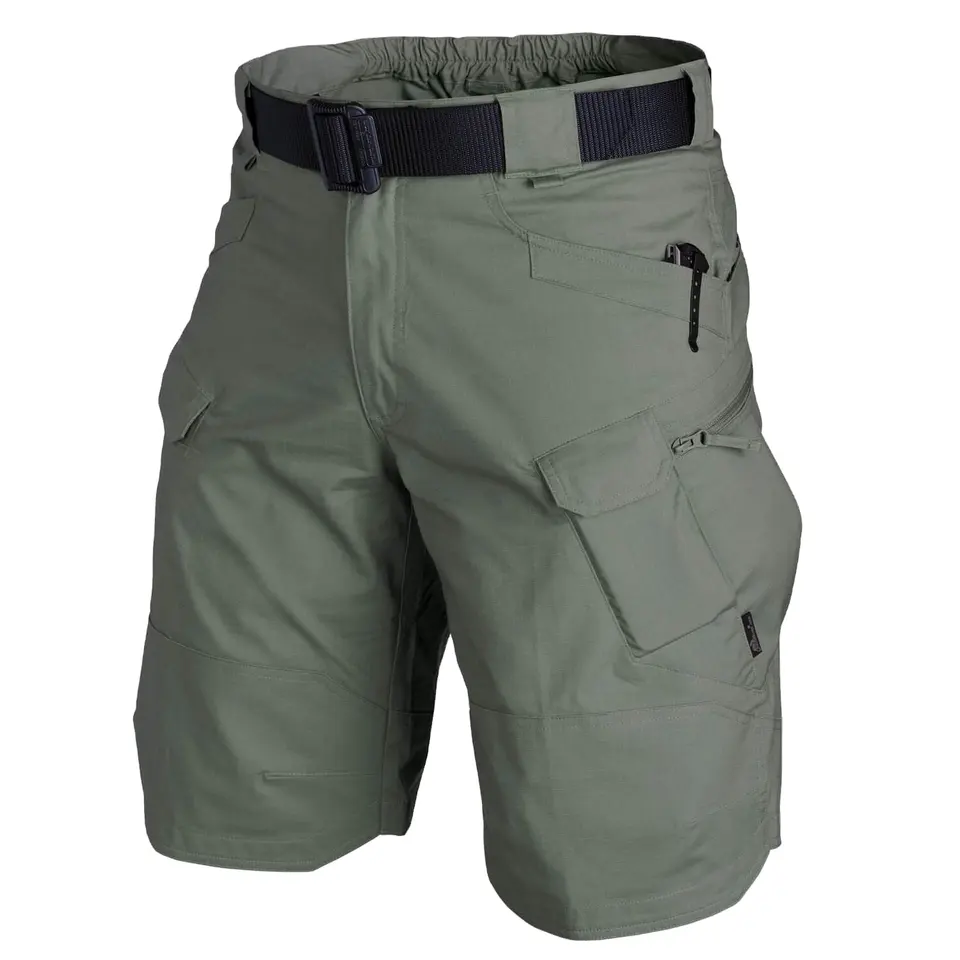 Hiking Shorts Waterproof Wear-Resistant Multi-Pocket Green Tactical Pants