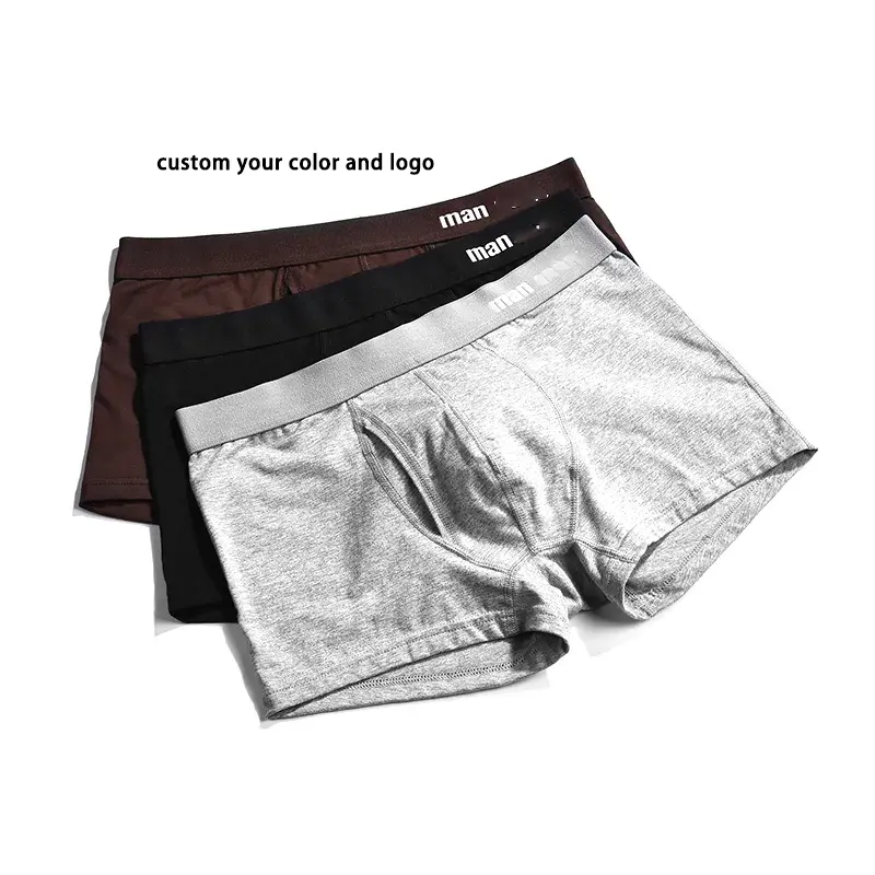 Wholesale Private Label Custom your own Logo Men Underwear Cotton And Modal Plus Size Boxer For Men Underwear