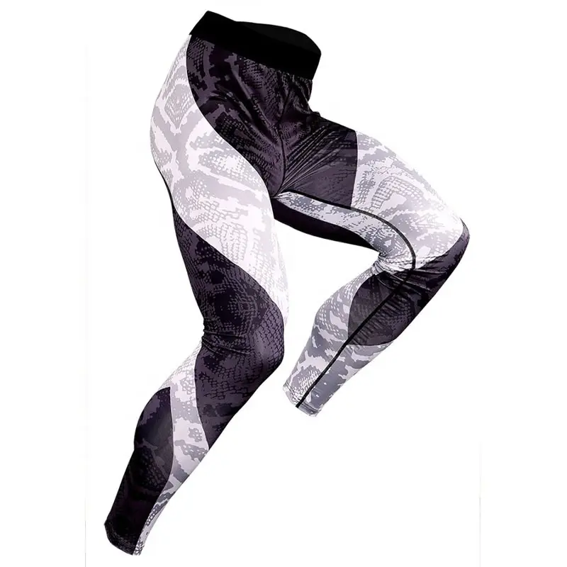 Men Running Tights Compress GYM Exercise Fitness Seamless Legging Elastic Compression Tights