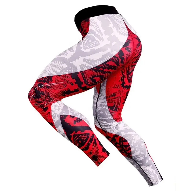 Men Running Tights Compress GYM Exercise Fitness Seamless Legging Elastic Compression Tights